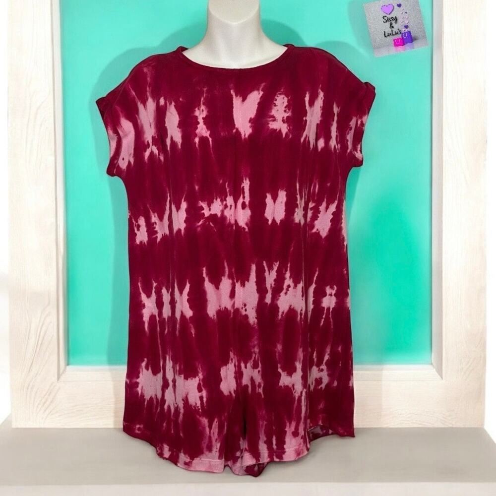 True Craft Pink Tie Dye Cotton Romper Soft Shop Berry NWT Size XS